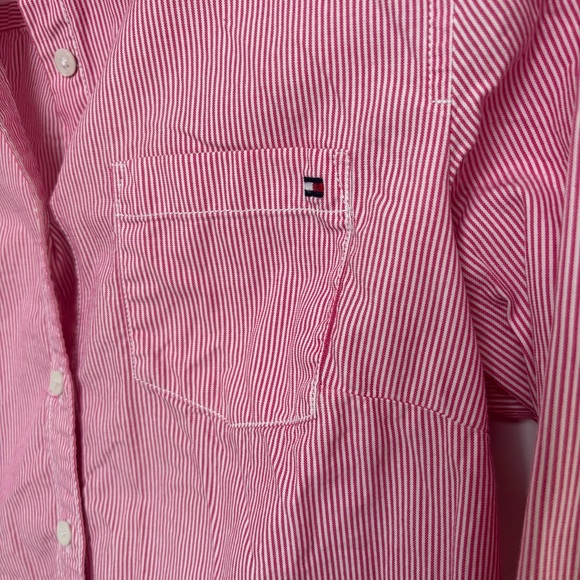 Tommy Hilfiger Striped Pink Button Down Shirt - Size XS - Picture 2 of 7